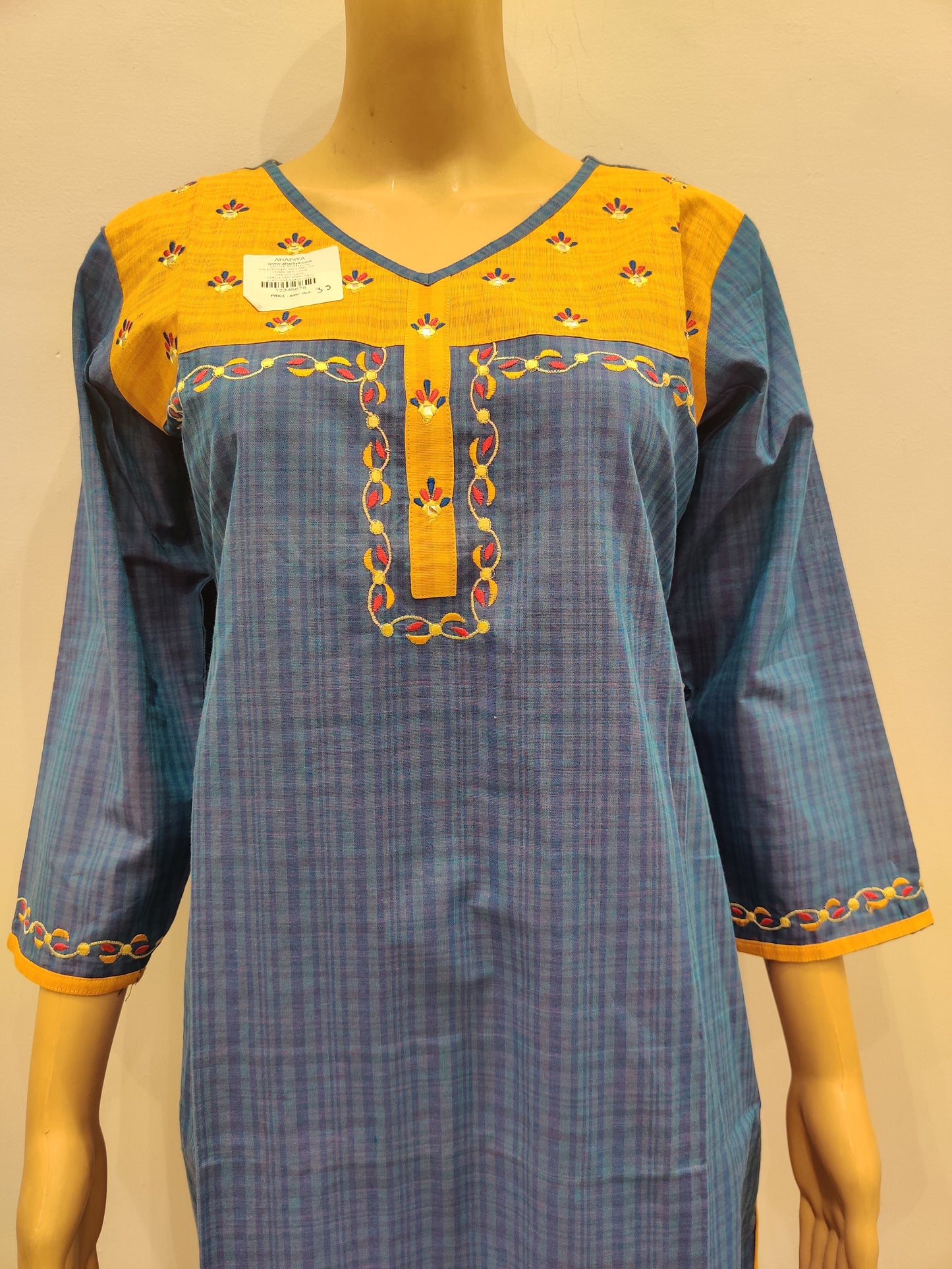 Bluestar Flower Kurti