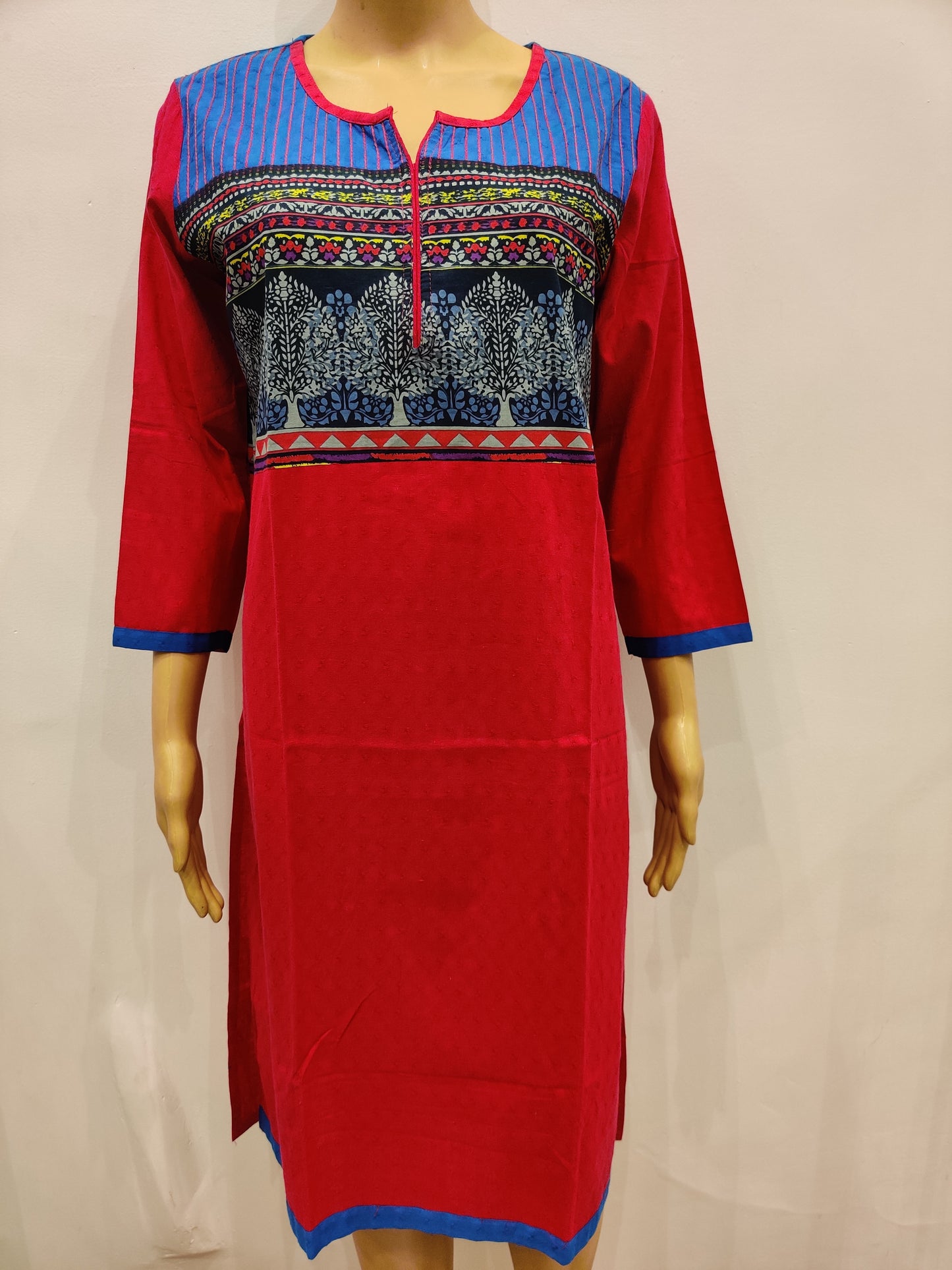 Flannel Flower Kurti