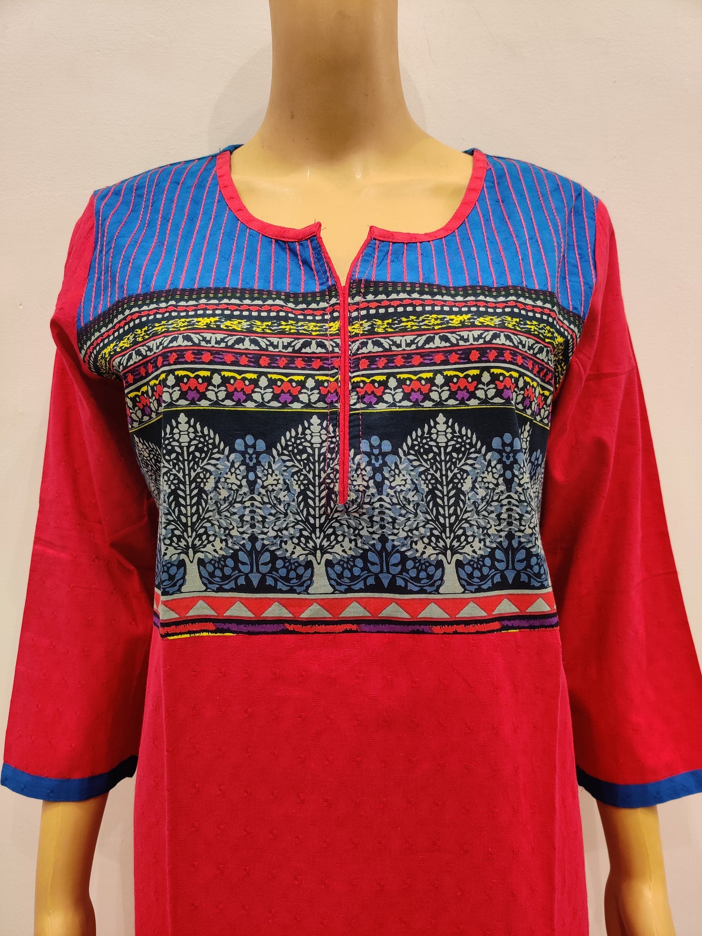 Flannel Flower Kurti