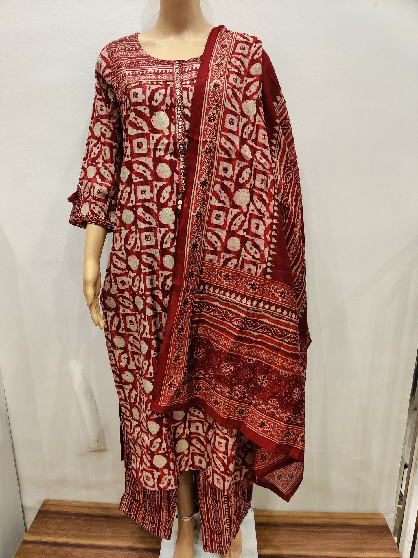 Peony Kurta pant with dupatta
