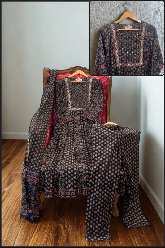 Black Anarkali set