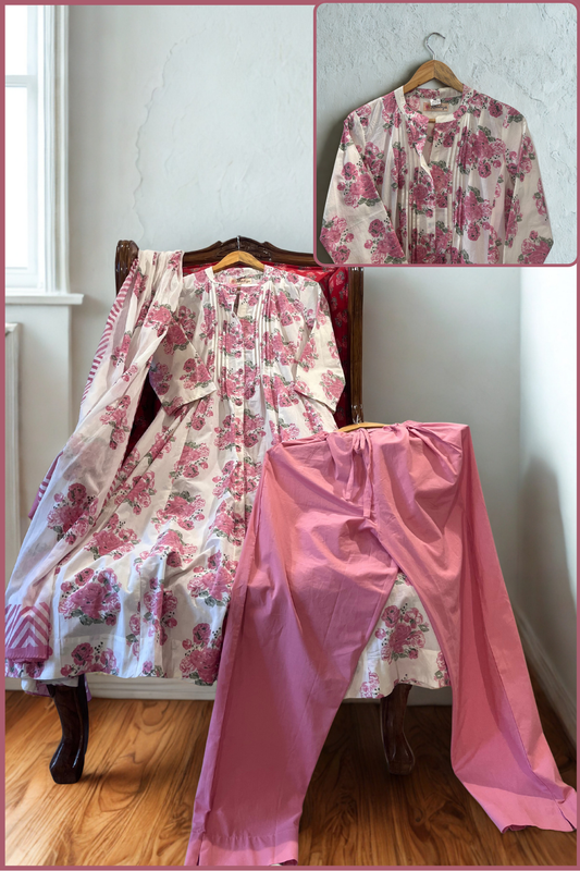 Pink Anarkali Set