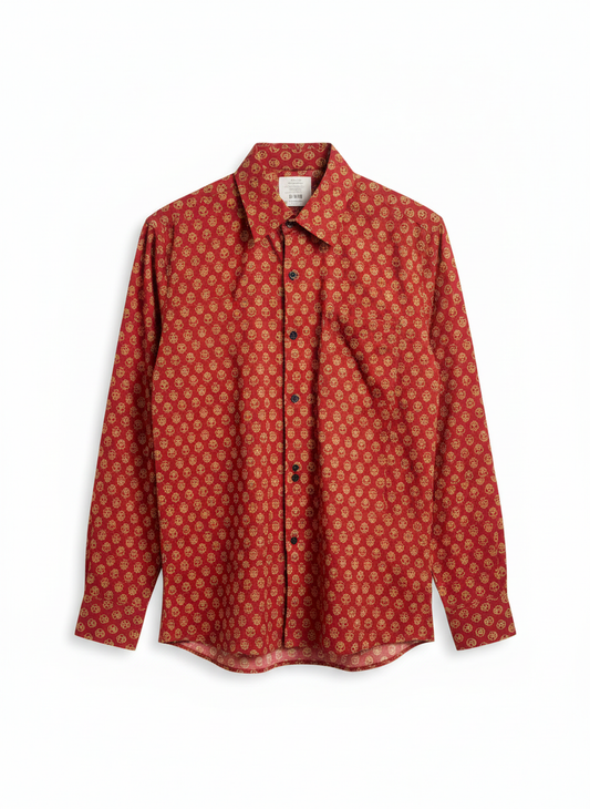 Block Print Cotton Shirt