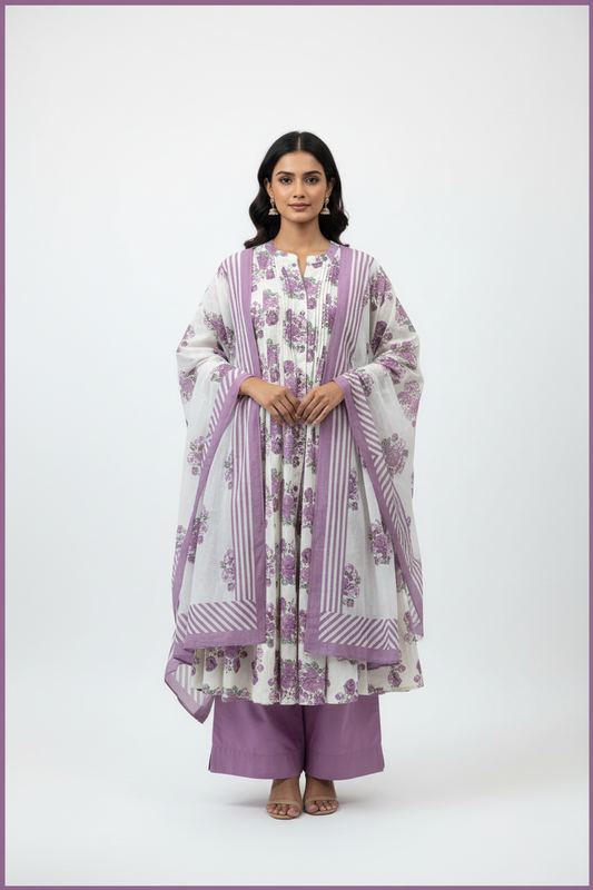 Cotton Anarkali Set