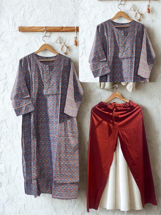 2 Piece - Set (Kurta + pant)