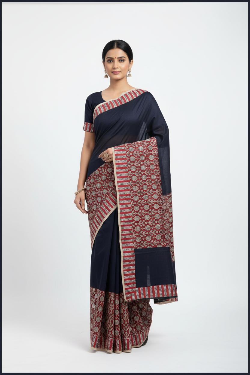 Pure mul cotton saree