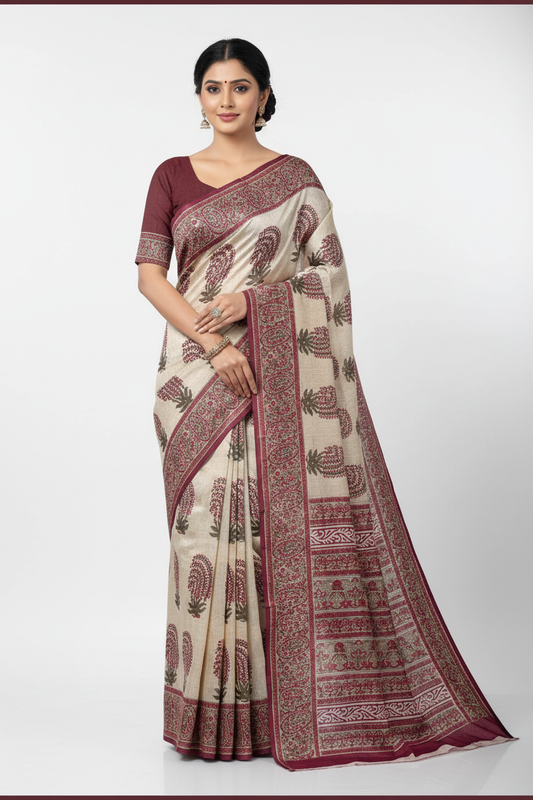 Tussar saree