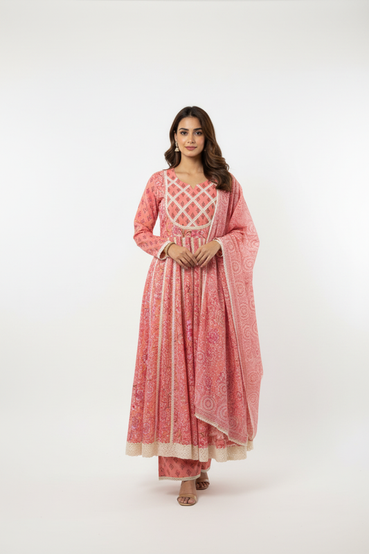 Cotton Anarkali Set