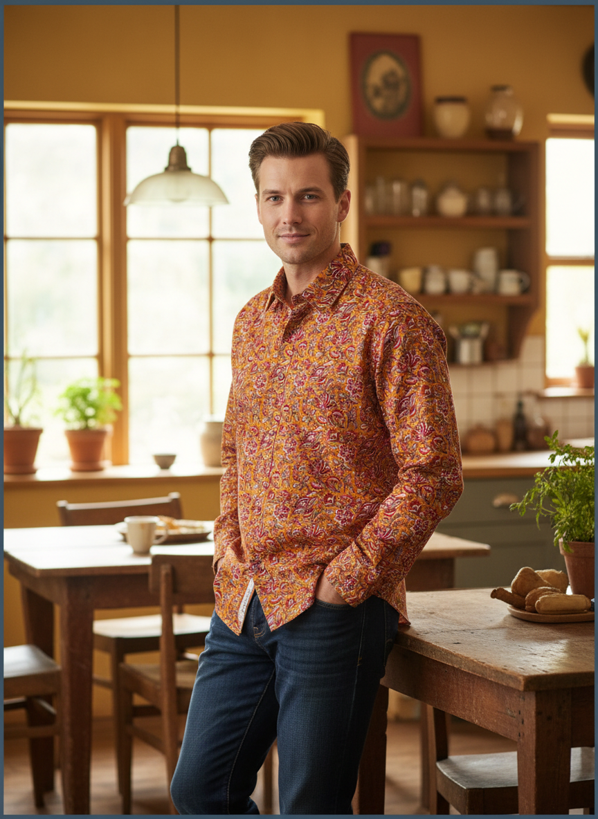 Block Print Cotton Shirt