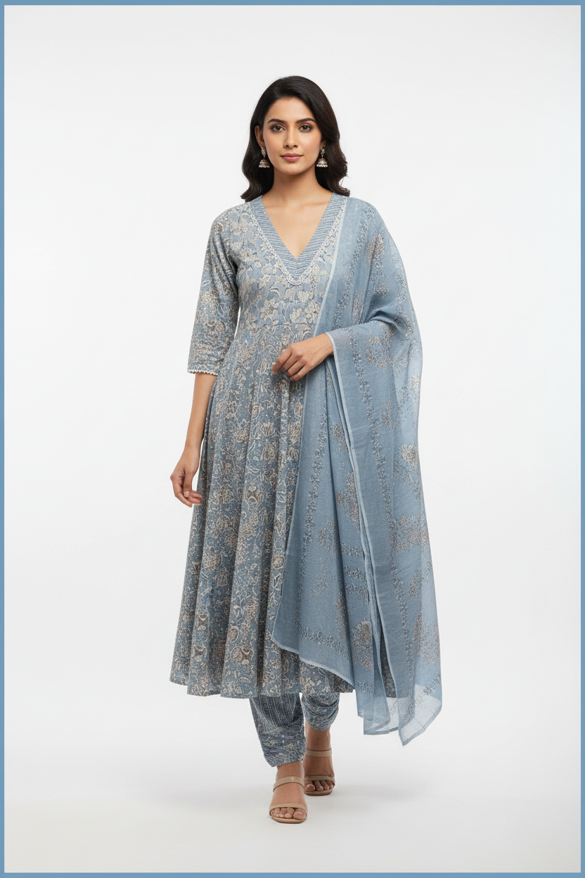 Cotton Anarkali Set
