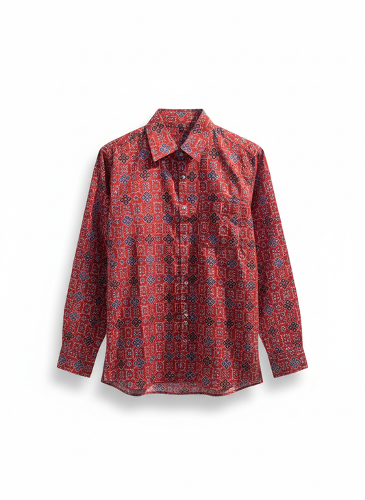 Block Print Cotton Shirt