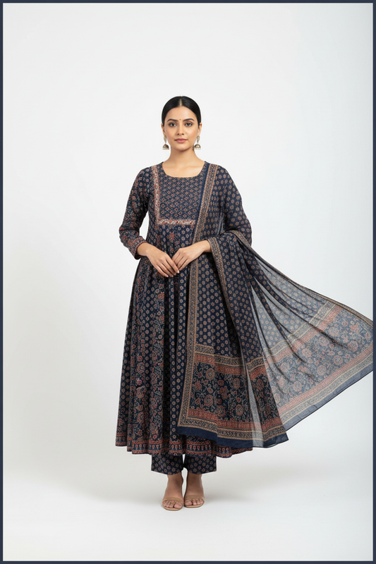 Black Anarkali set