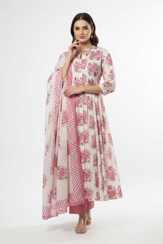 Pink Anarkali Set
