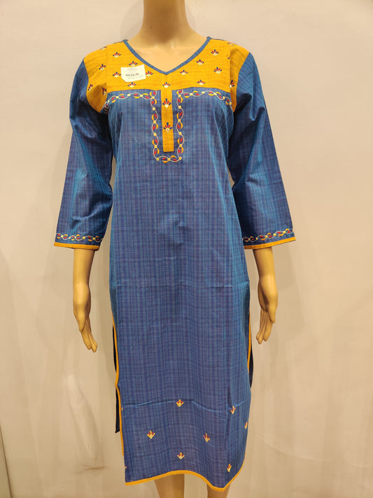 Bluestar Flower Kurti