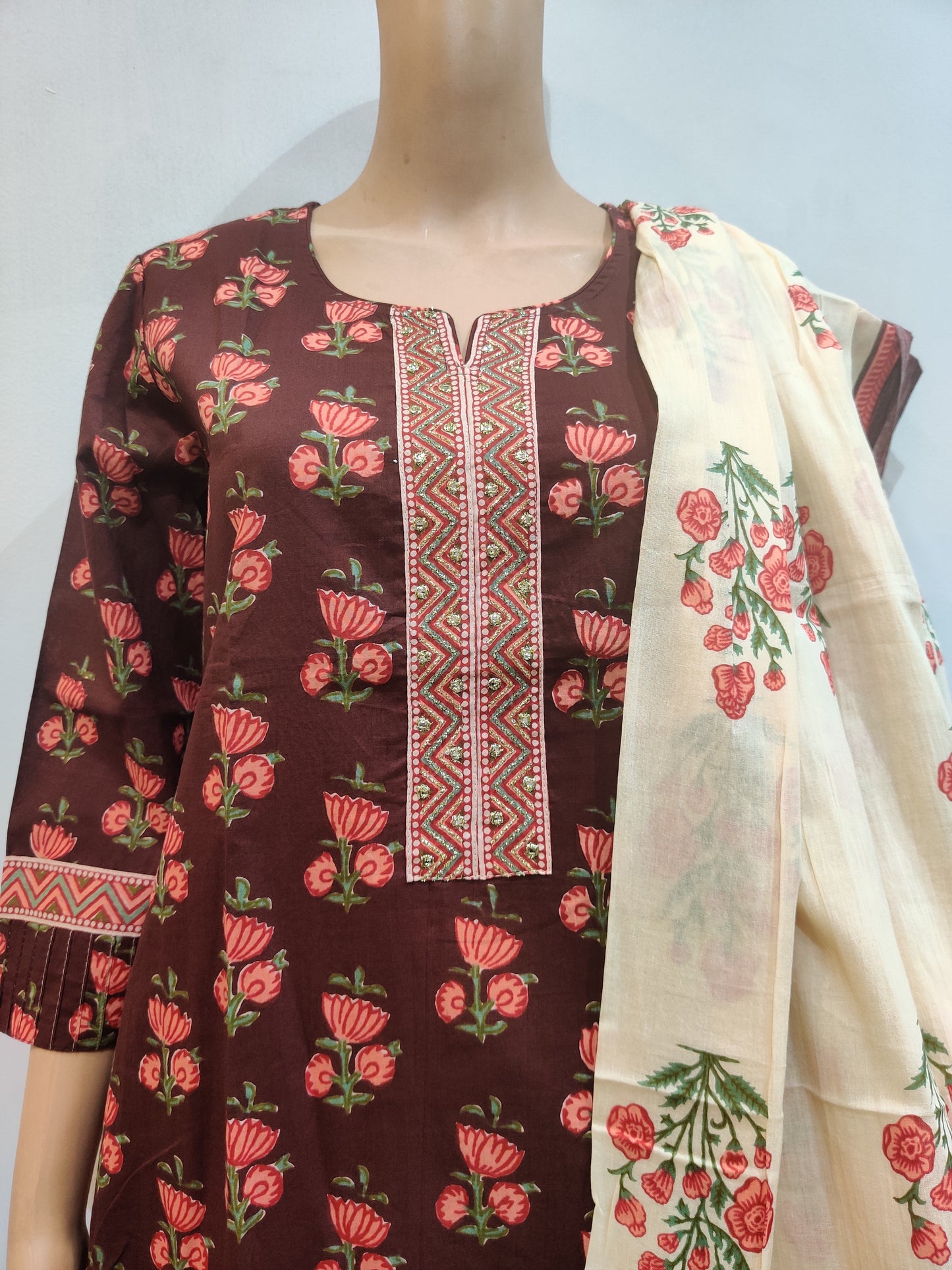 Tithonia Kurta pant dupatta set